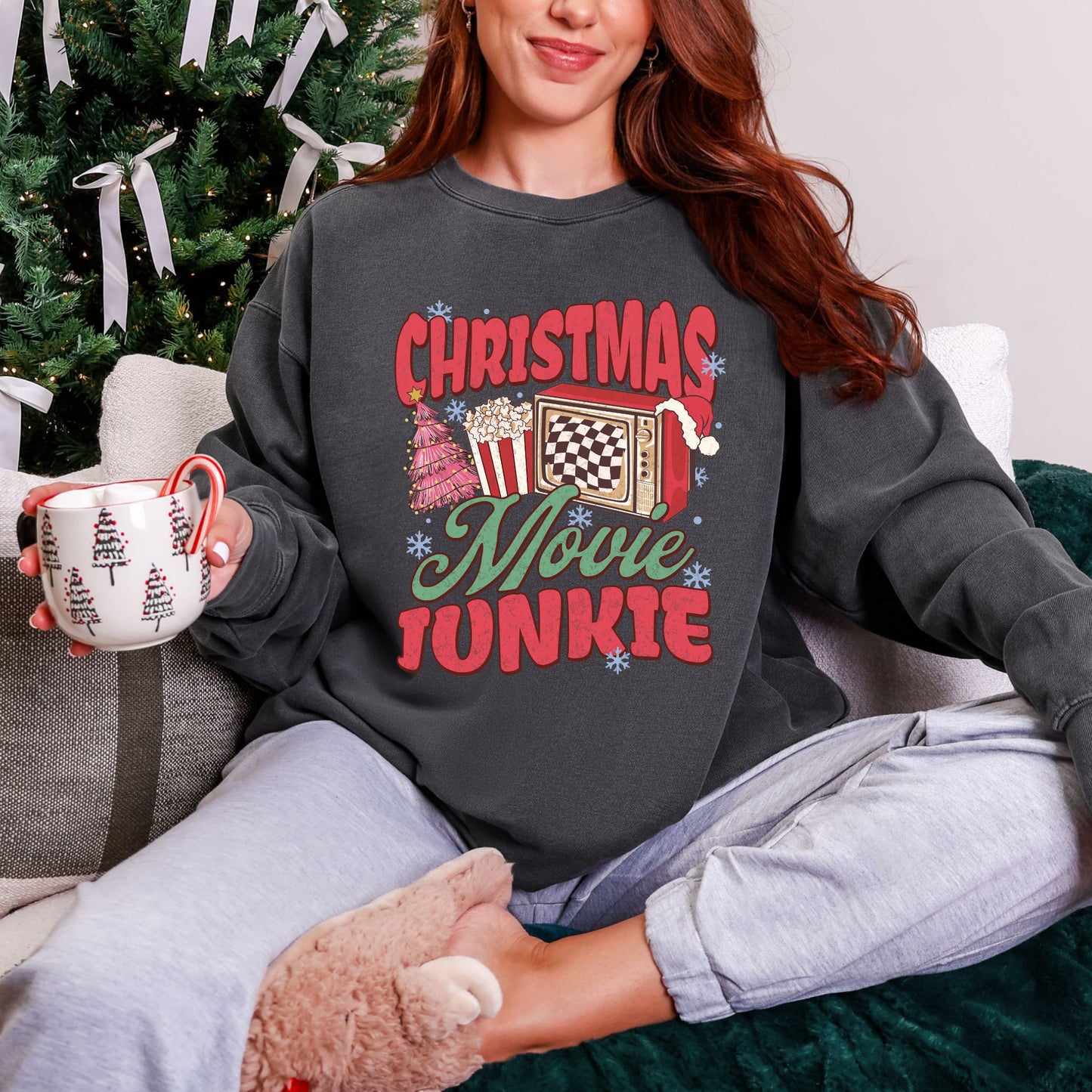 Christmas Movie Junkie Comfort Colors® Sweatshirt