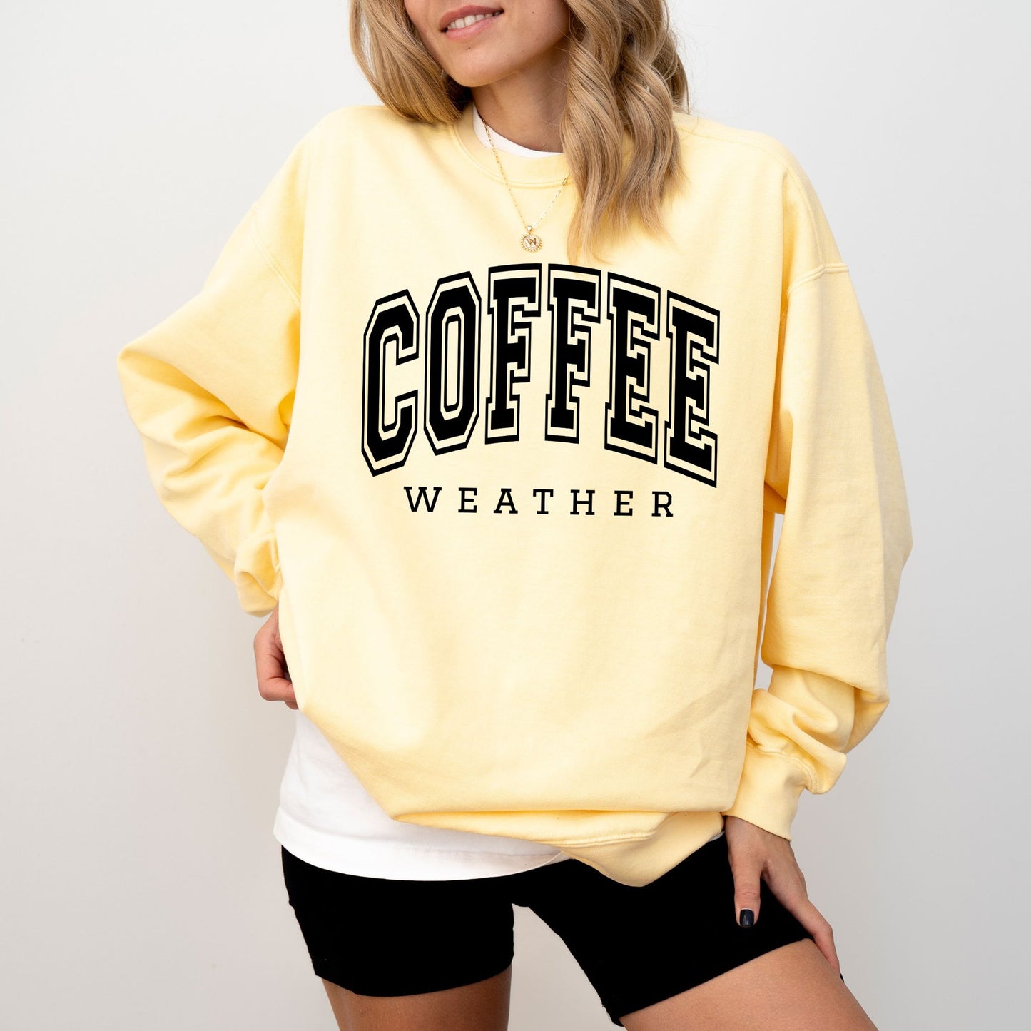 Coffee Weather Sweatshirt – Cozy Fall Coffee Lover Comfort Colors® Crewneck