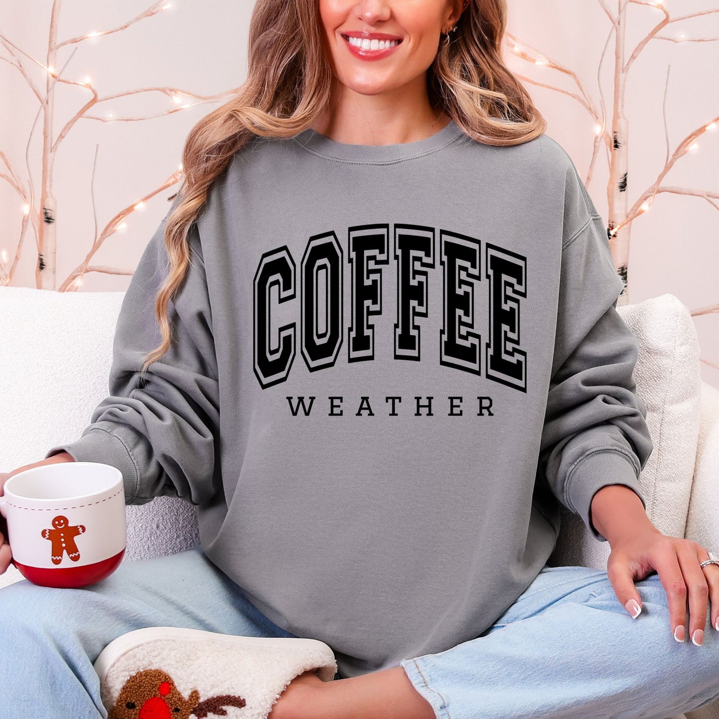 Coffee Weather Sweatshirt – Cozy Fall Coffee Lover Comfort Colors® Crewneck