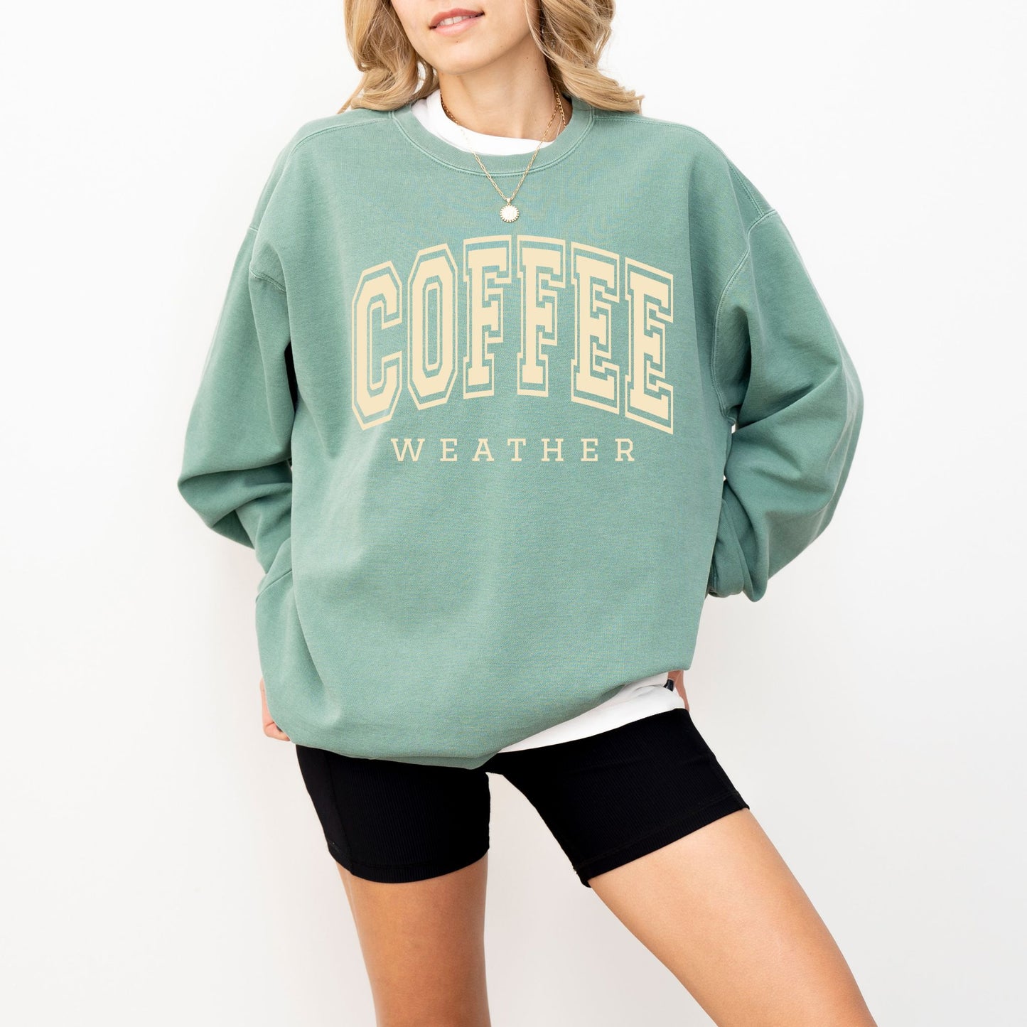 Coffee Weather Sweatshirt – Cozy Fall Coffee Lover Comfort Colors® Crewneck
