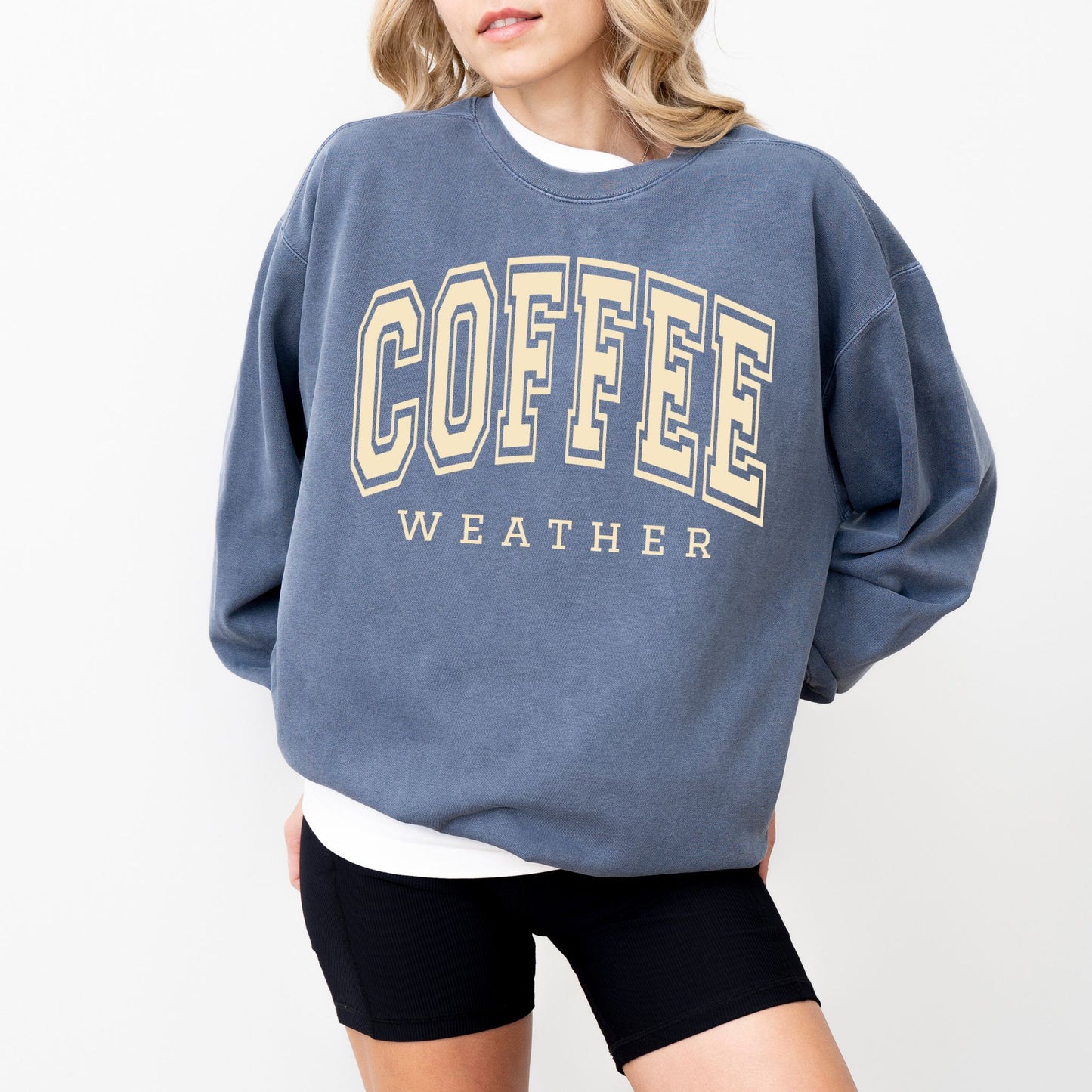 Coffee Weather Sweatshirt – Cozy Fall Coffee Lover Comfort Colors® Crewneck