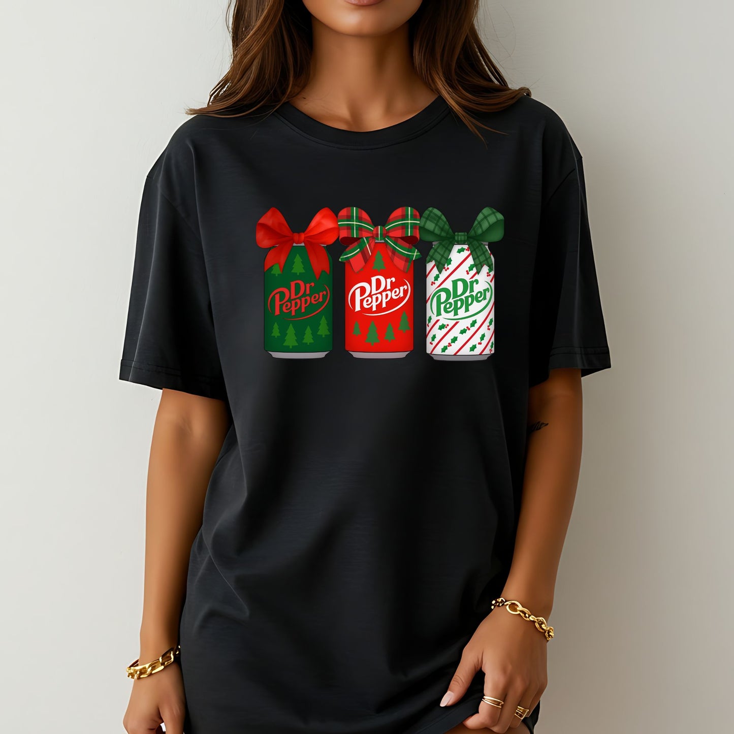 Dr Pepper Christmas Cans T-Shirt – Festive Soda Lover Graphic Tee