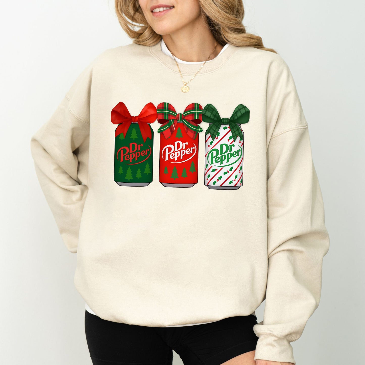 Dr Pepper Christmas Cans Sweatshirt – Festive Soda Lover Graphic Crewneck