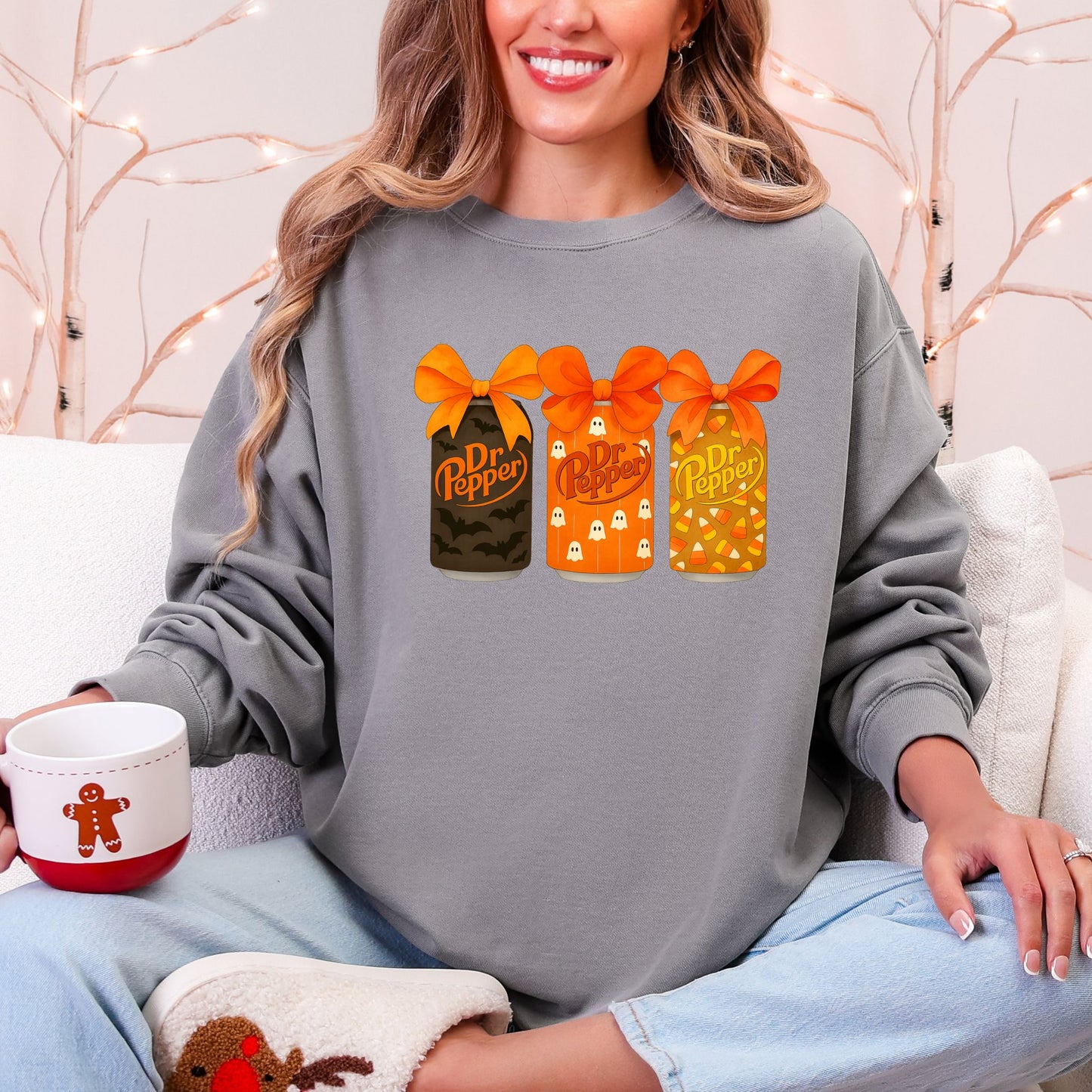 Dr Pepper Halloween Sweatshirt, Funny Spooky Soda Can Pullover, Cozy Fall Graphic Sweater