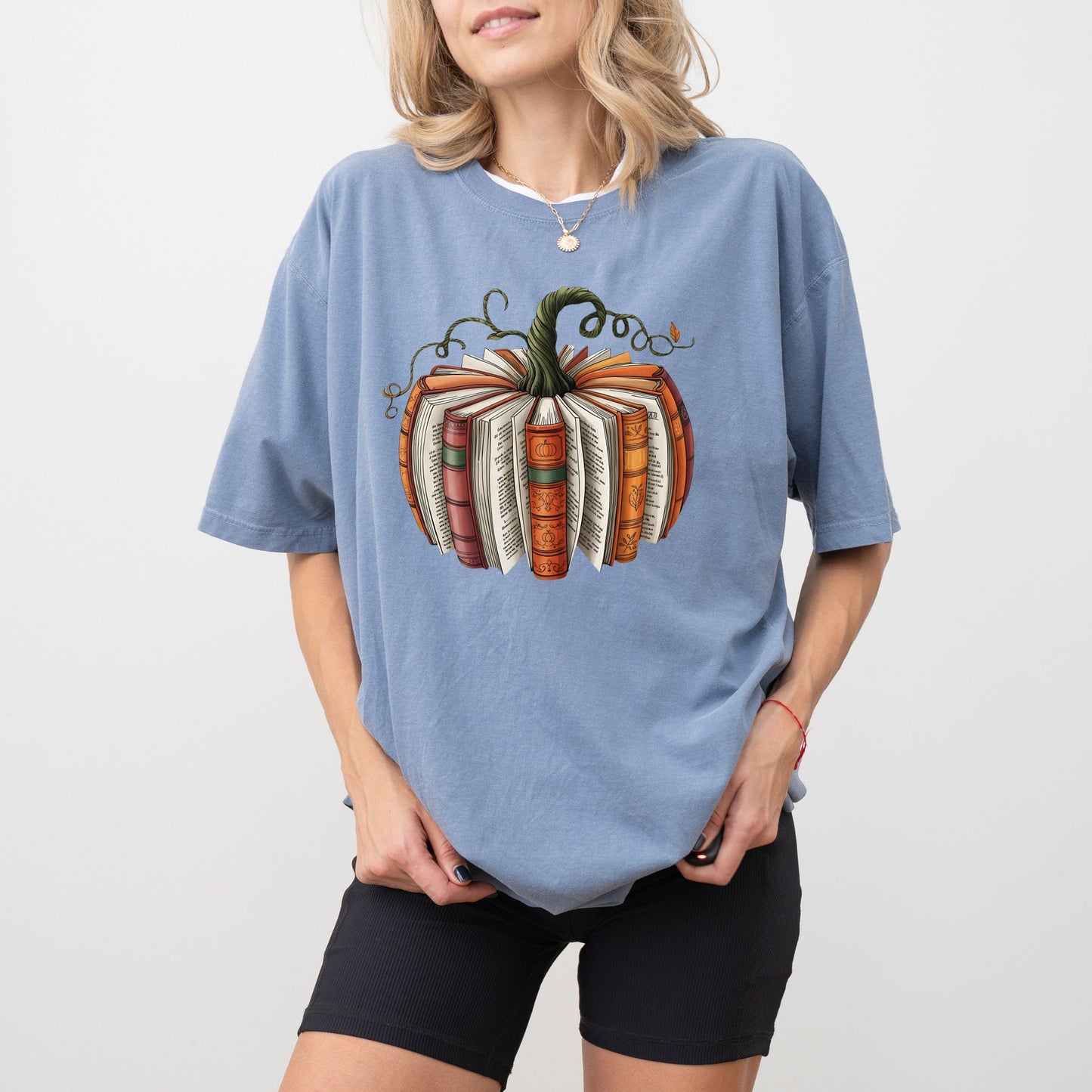 Fall Pumpkin Book Lover T-Shirt