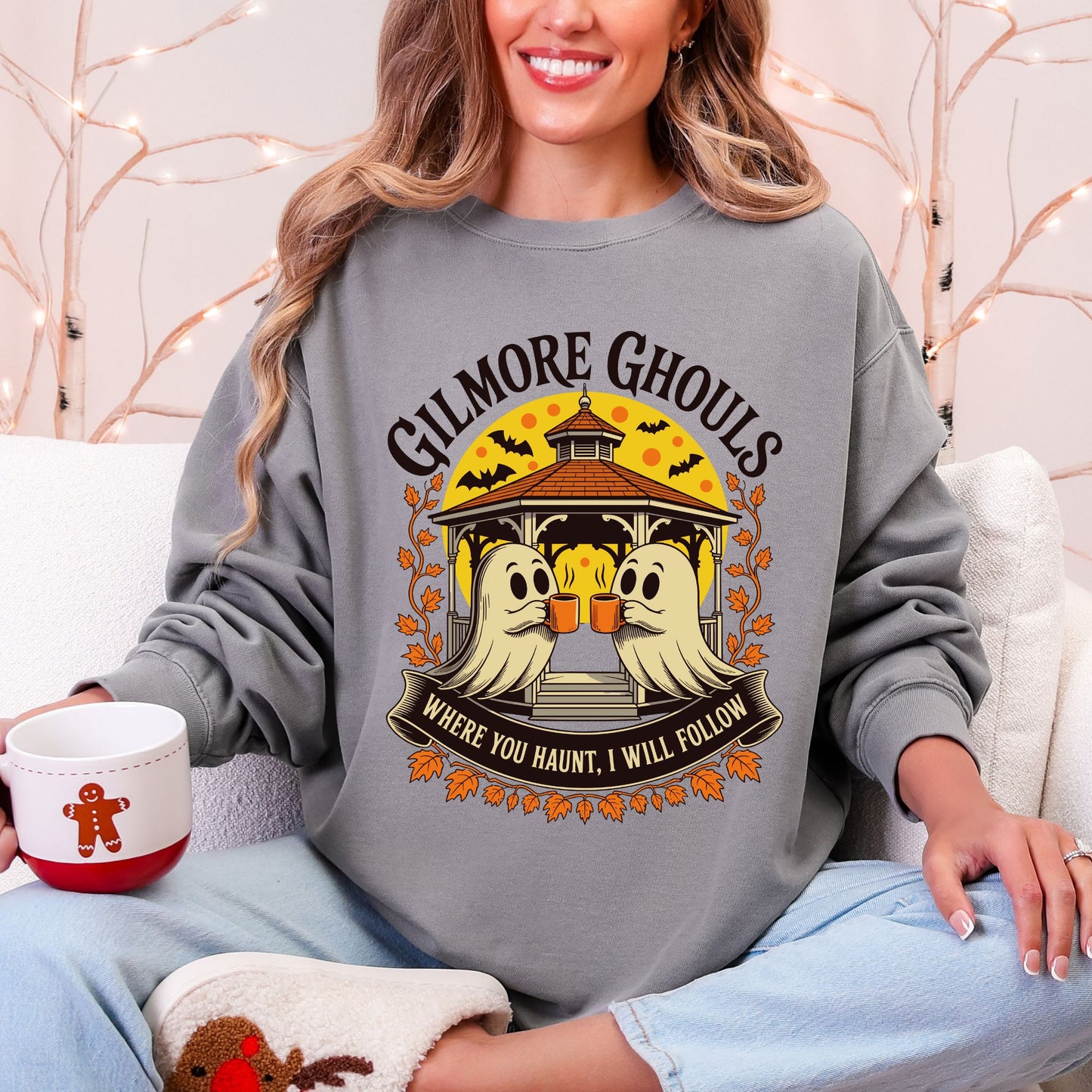 Gilmore Ghouls Ghost Coffee Sweatshirt