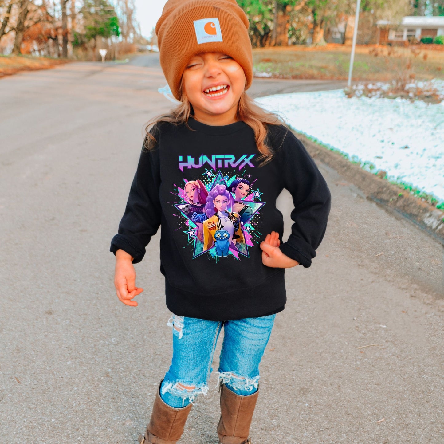 Huntrix Graphic Sweatshirt, K-Pop Inspired Crewneck, Unisex Cozy Pullover