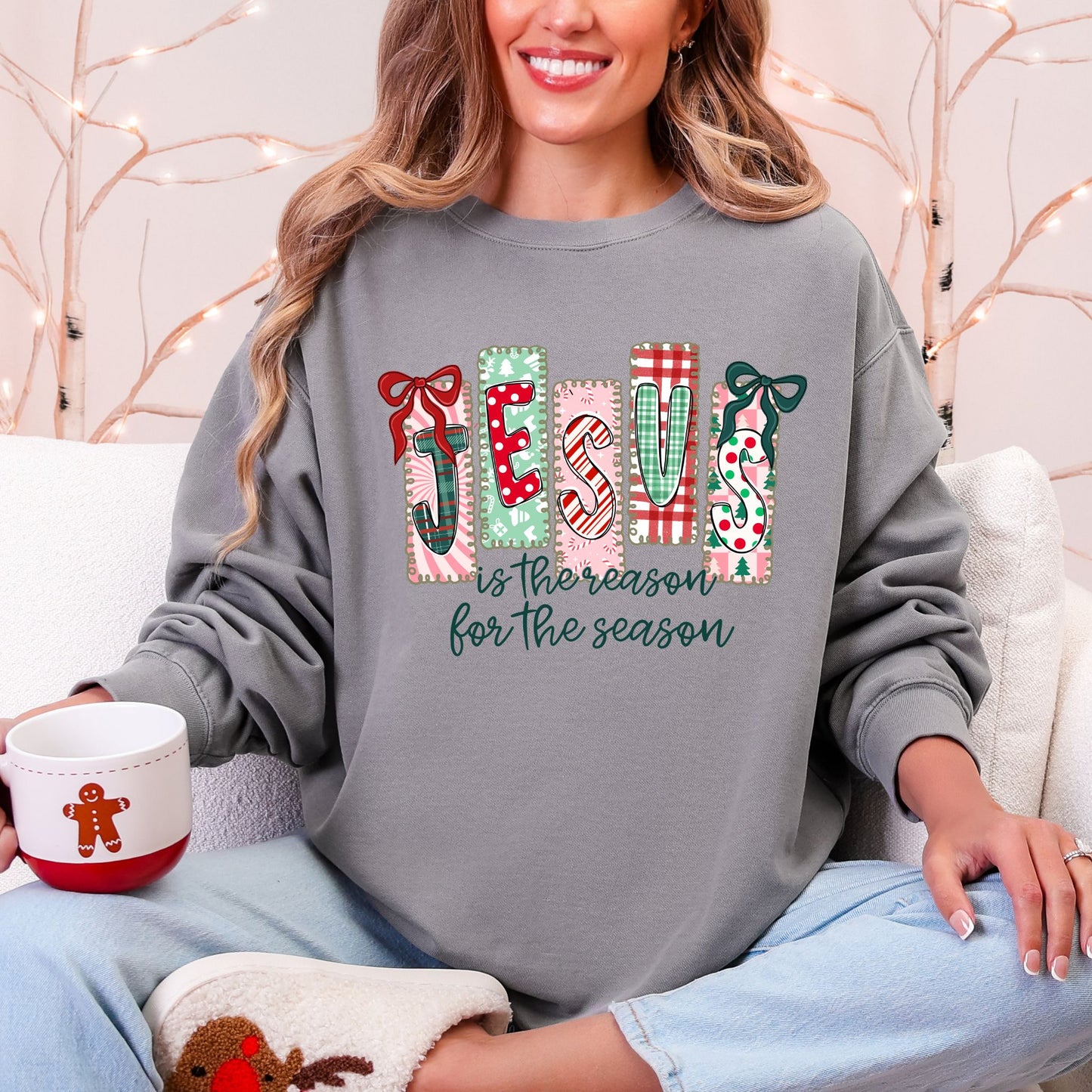 Jesus Is The Reason For The Season Comfort Colors® Christmas Sweatshirt