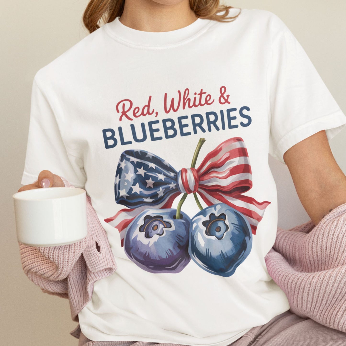 Red, White and Blueberries T-Shirt, USA Comfort Colors T-Shirt