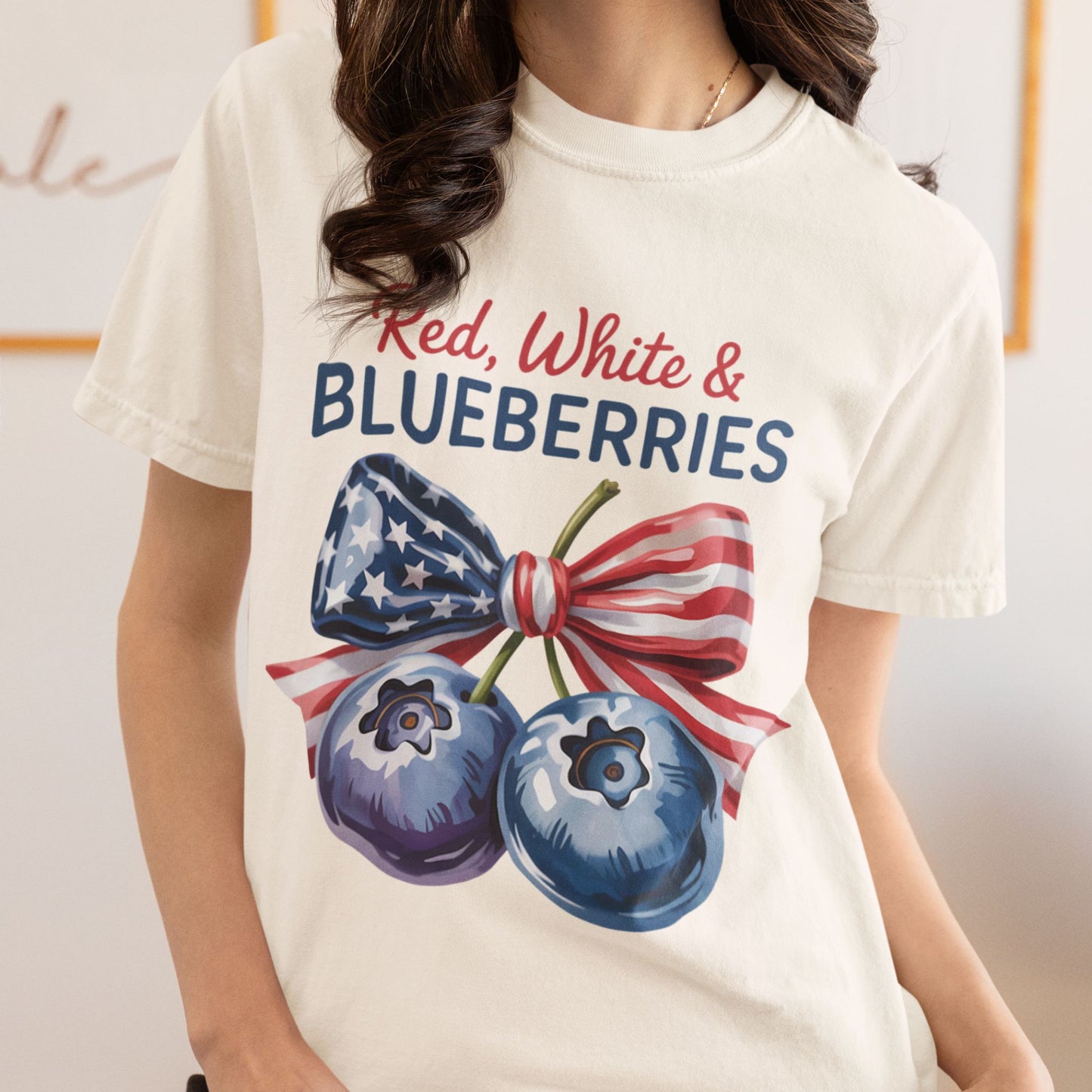 Red, White and Blueberries T-Shirt, USA Comfort Colors T-Shirt