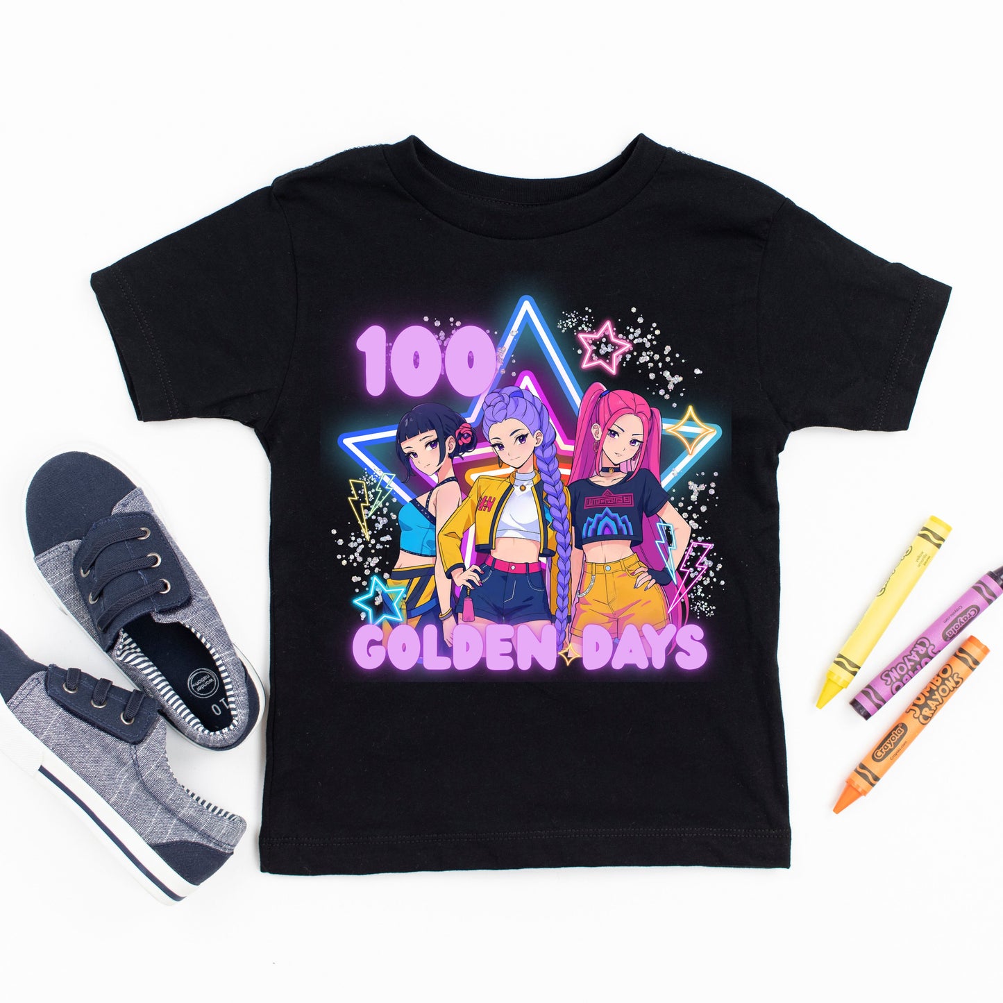 100 Golden Days K-Pop Shirt – 100 Days of School Graphic Tee