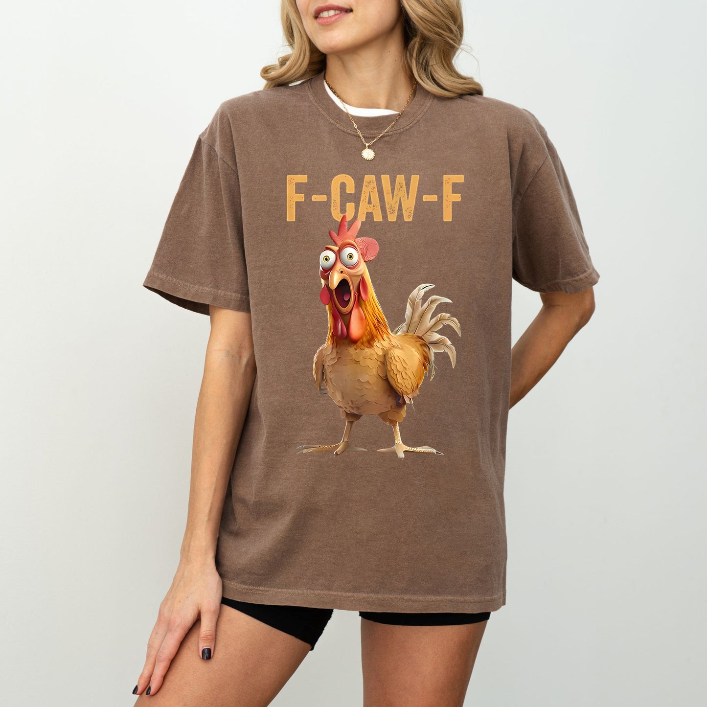 F-Caw-F Chicken T-Shirt – Funny Rooster Graphic Tee for Humor & Farm Vibes
