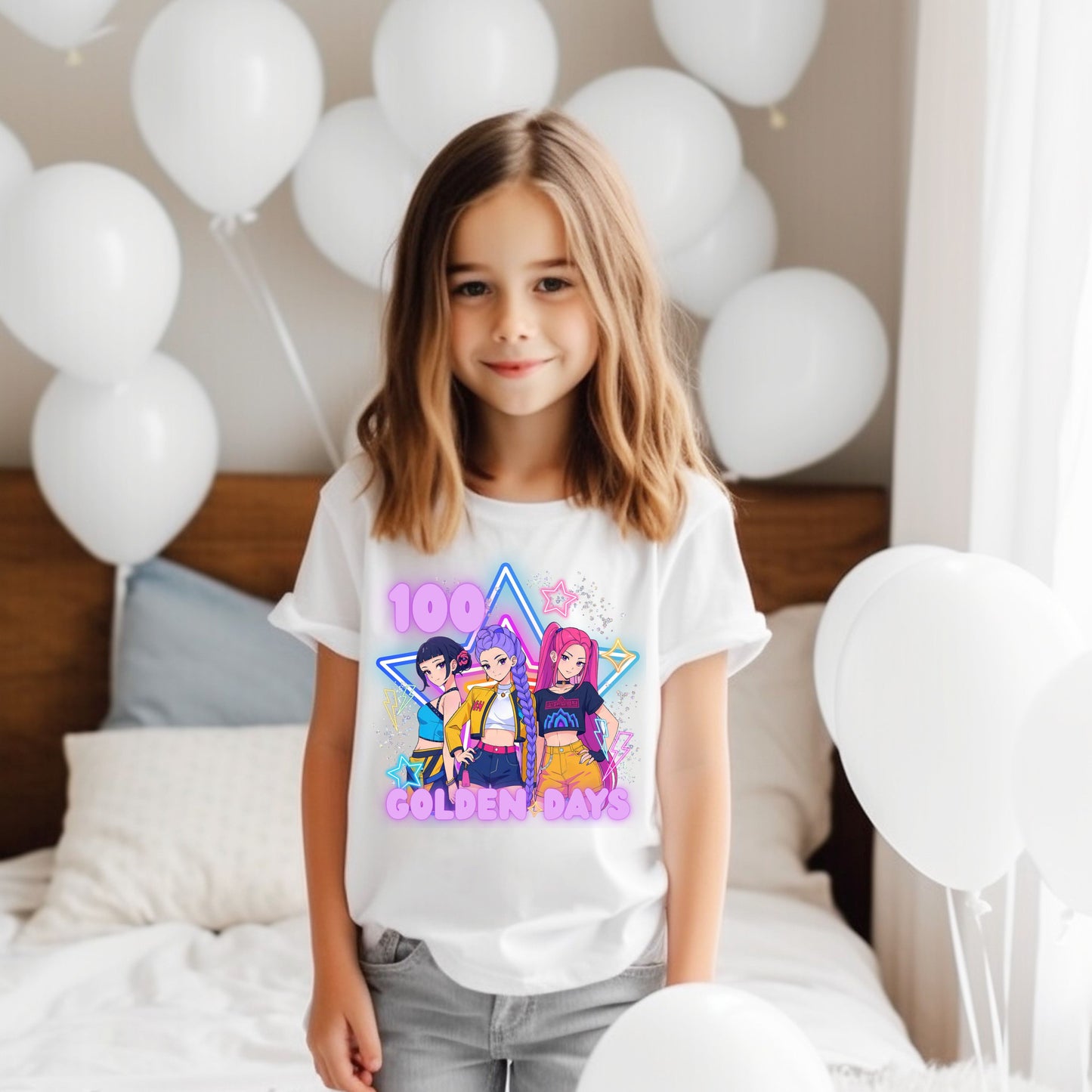 100 Golden Days K-Pop Shirt – 100 Days of School Graphic Tee