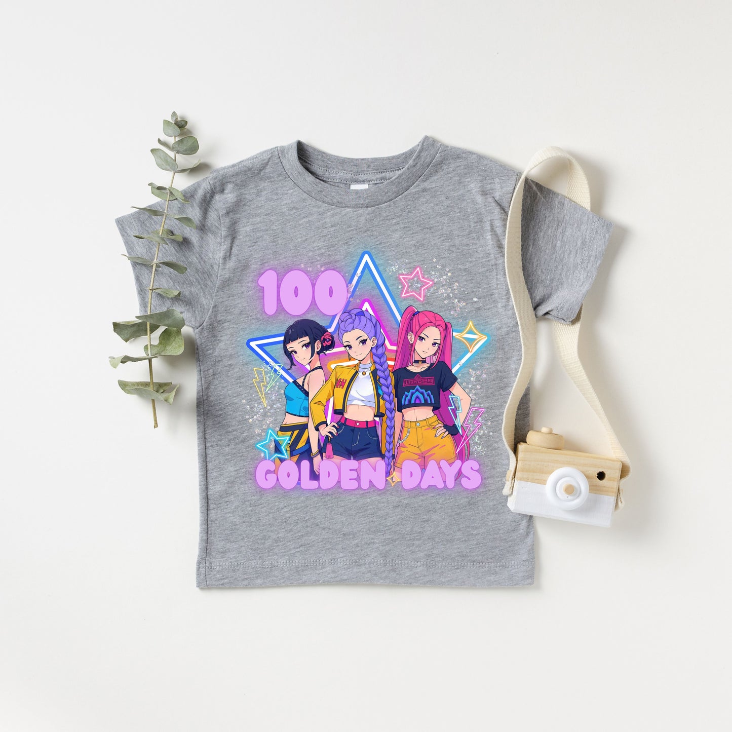 100 Golden Days K-Pop Shirt – 100 Days of School Graphic Tee