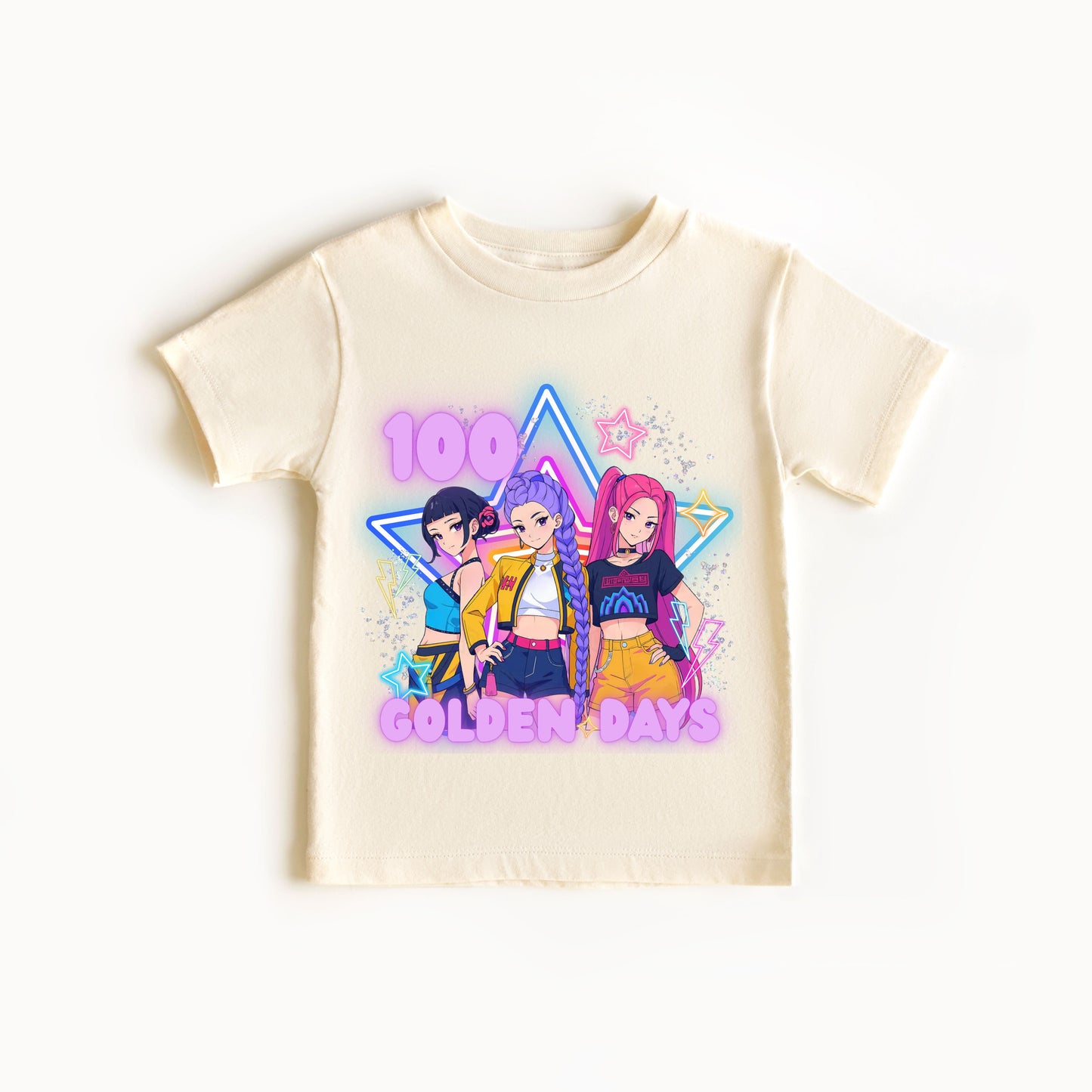 100 Golden Days K-Pop Shirt – 100 Days of School Graphic Tee