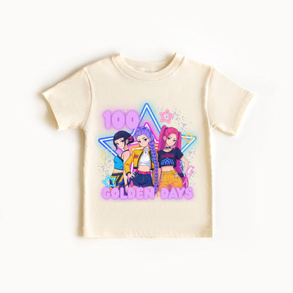 100 Golden Days K-Pop Shirt – 100 Days of School Graphic Tee