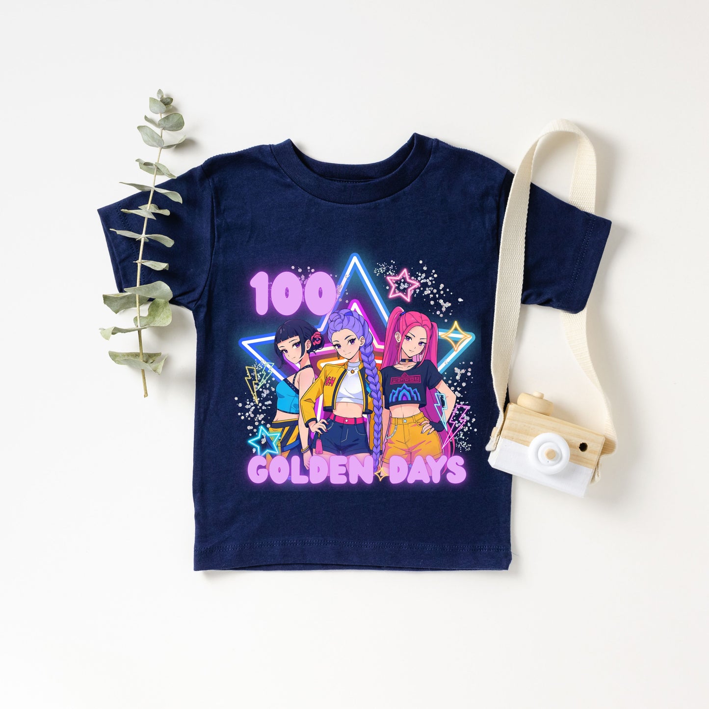 100 Golden Days K-Pop Shirt – 100 Days of School Graphic Tee