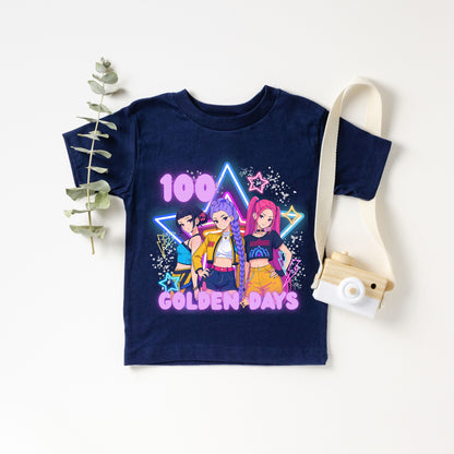 100 Golden Days K-Pop Shirt – 100 Days of School Graphic Tee