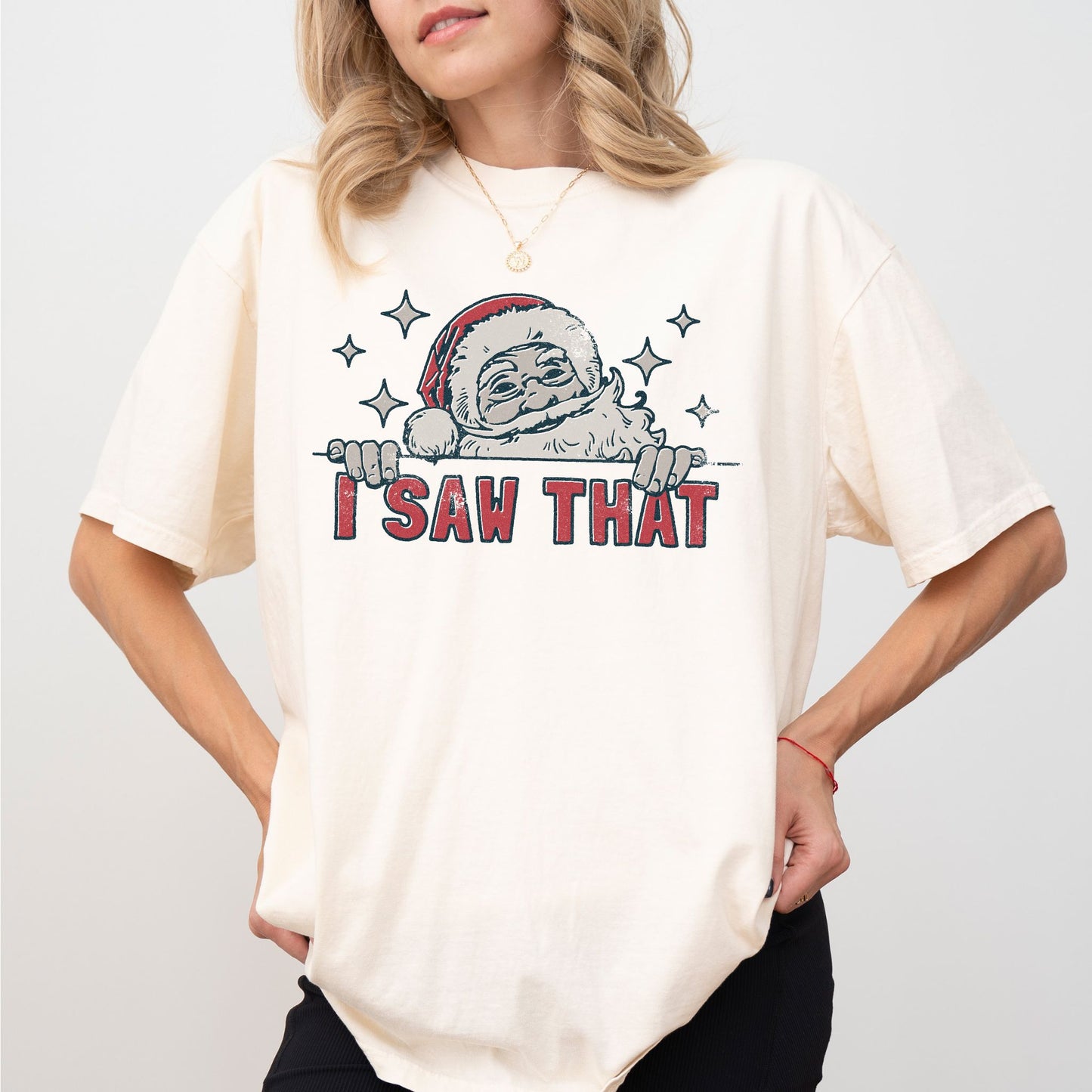 I Saw That Santa T-Shirt – Funny Vintage Christmas Tee