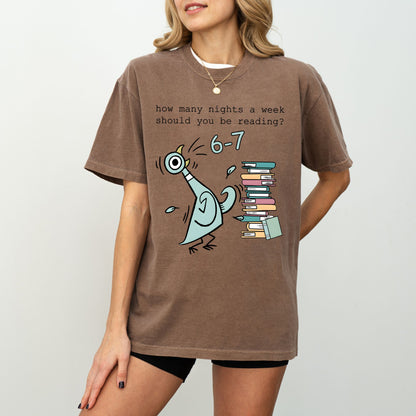6–7 Reading Nights Tee – Funny Book Lover Comfort Colors® Shirt