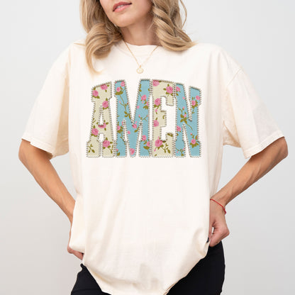 Amen Pearls T-Shirt, Floral Christian Easter Shirt