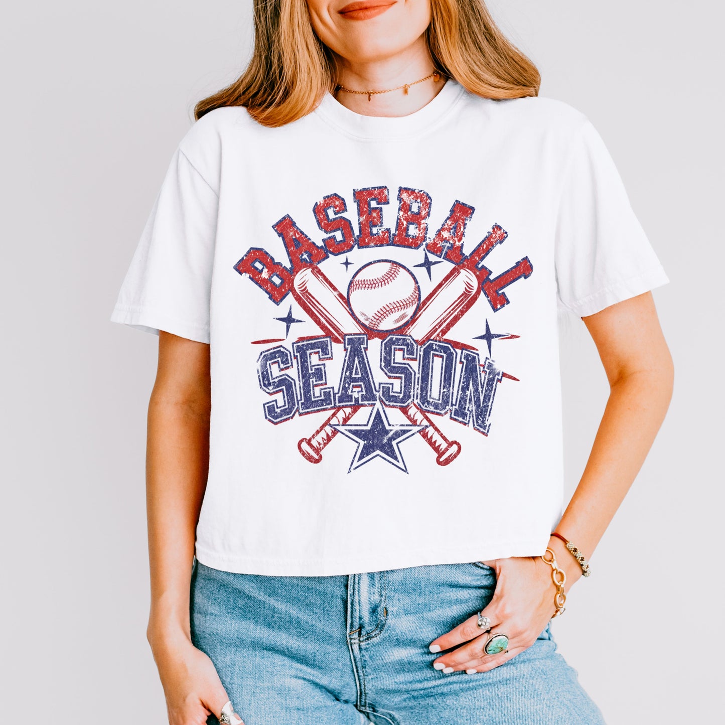Baseball Season Crop Top, Retro Game Day Baseball Shirt