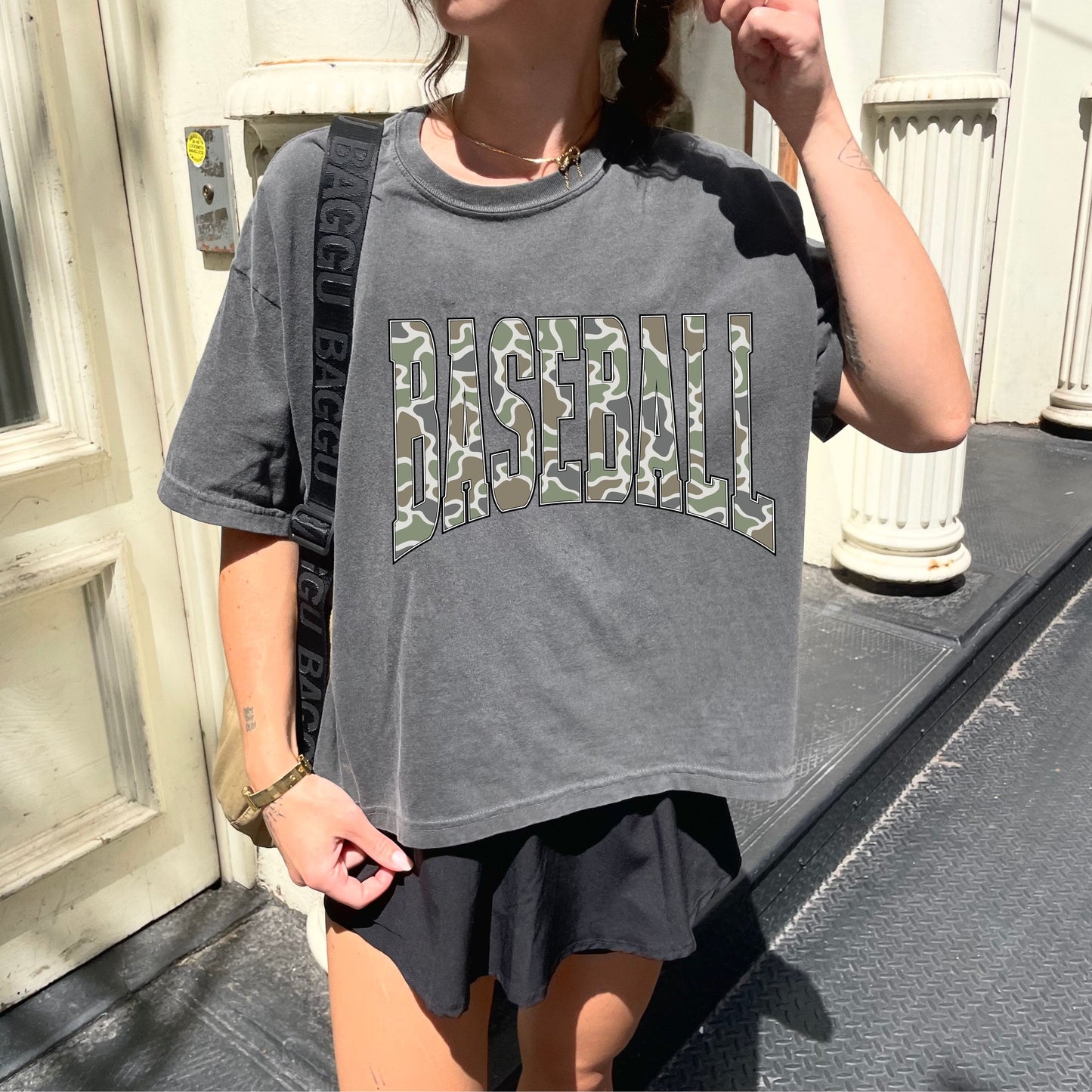 Baseball Camo Crop Top, Baseball Game Day Shirt