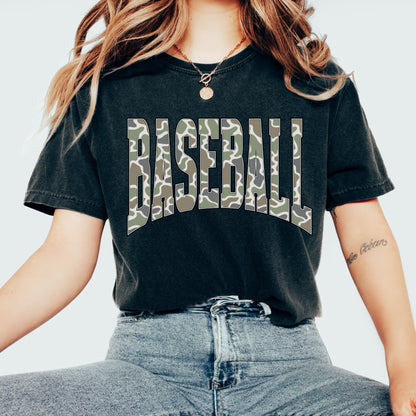 Baseball Camo T-Shirt, Game Day Baseball Shirt