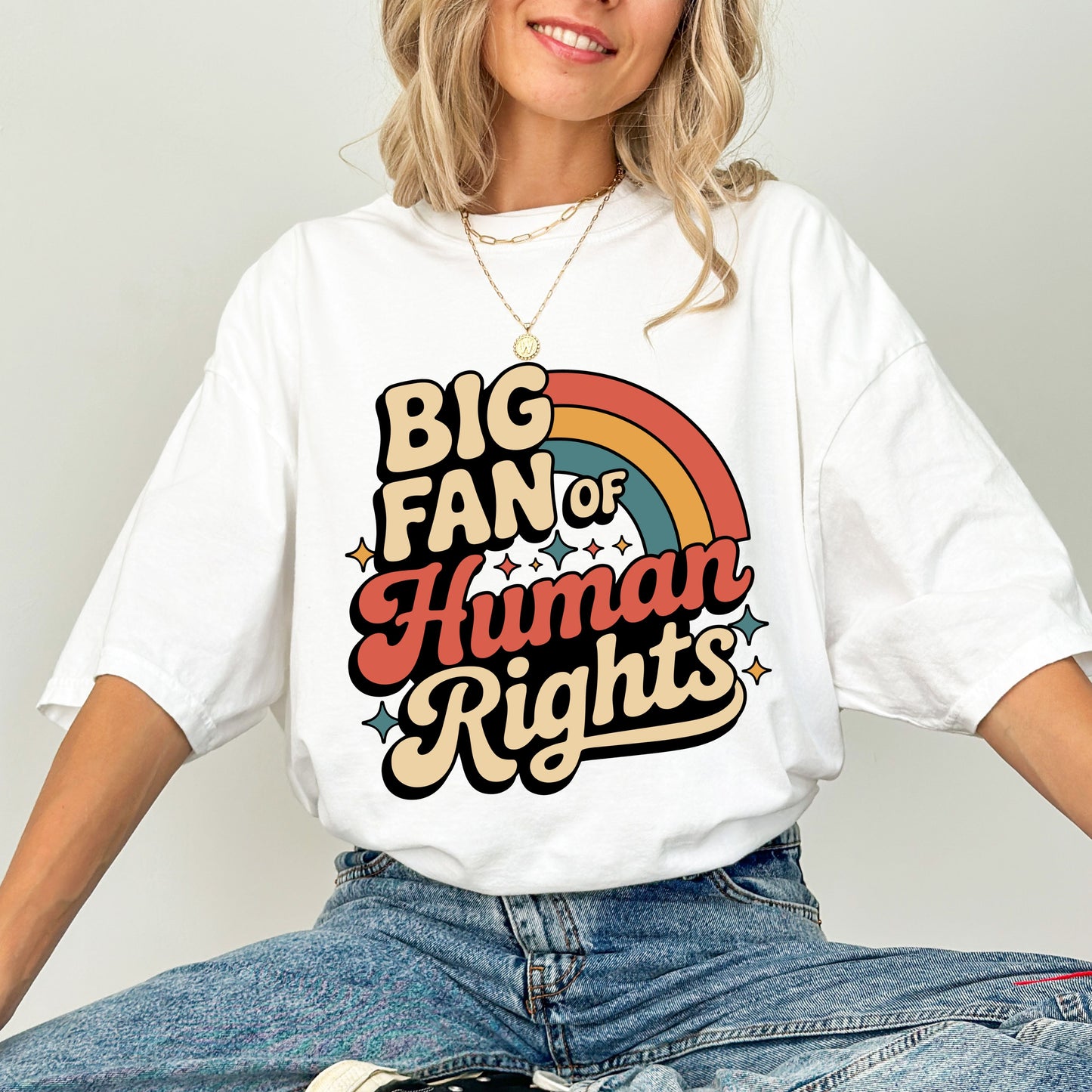 Big Fan of Human Rights T-Shirt, Retro Equality Graphic Tee