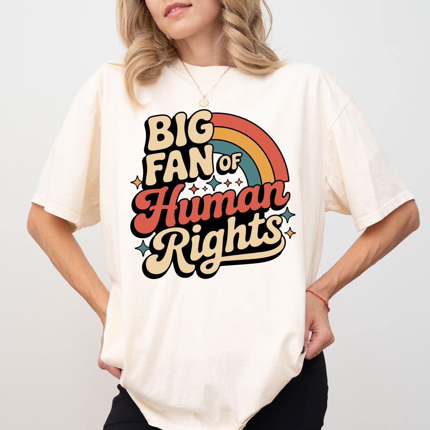 Big Fan of Human Rights T-Shirt, Retro Equality Graphic Tee