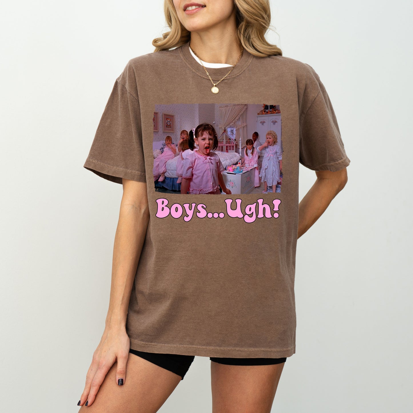 "Boys... Ugh!" Retro T-Shirt – Darla & Kids Movie Scene Tee | The Little Rascals 90s Nostalgia Merch