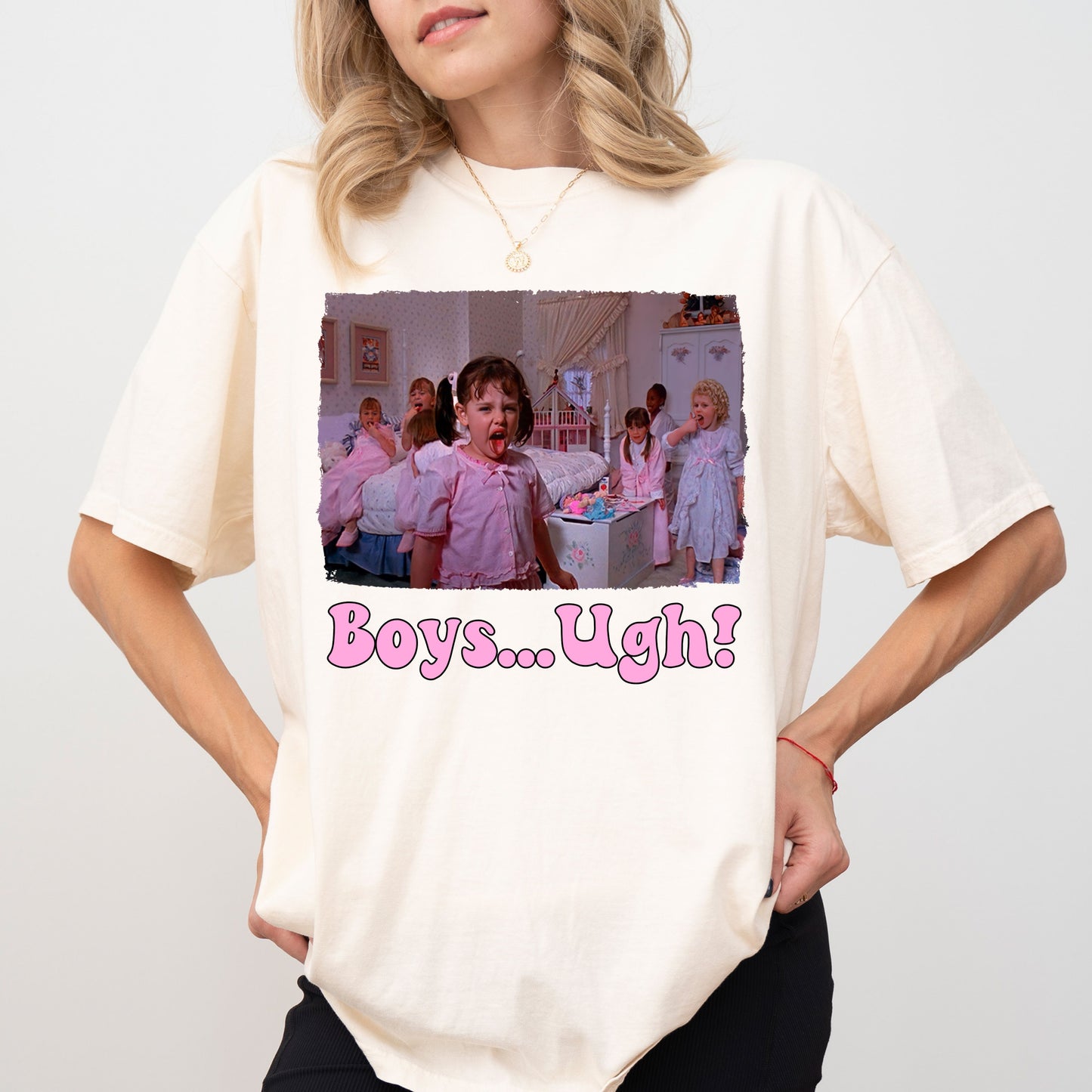 "Boys... Ugh!" Retro T-Shirt – Darla & Kids Movie Scene Tee | The Little Rascals 90s Nostalgia Merch