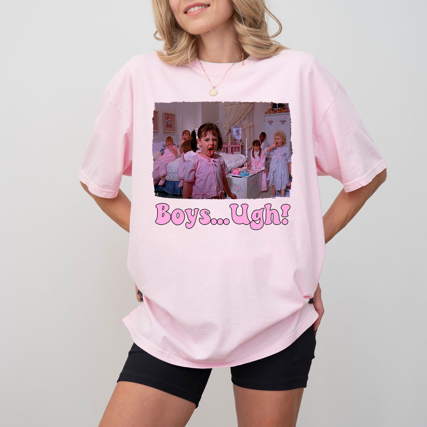 "Boys... Ugh!" Retro T-Shirt – Darla & Kids Movie Scene Tee | The Little Rascals 90s Nostalgia Merch
