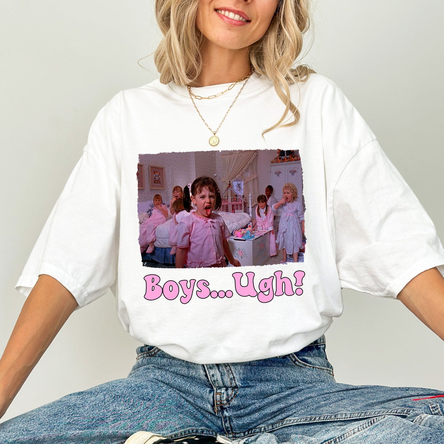 "Boys... Ugh!" Retro T-Shirt – Darla & Kids Movie Scene Tee | The Little Rascals 90s Nostalgia Merch