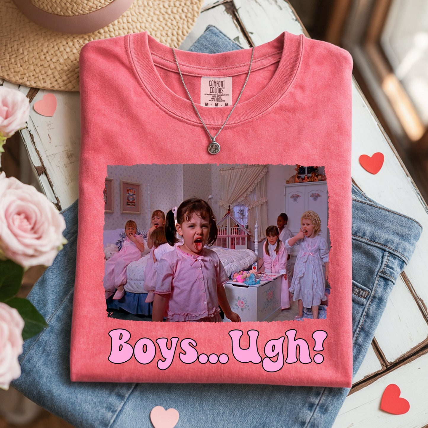 "Boys... Ugh!" Retro T-Shirt – Darla & Kids Movie Scene Tee | The Little Rascals 90s Nostalgia Merch