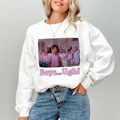 "Boys... Ugh!" Retro Sweatshirt – Darla & Kids Movie Scene Crewneck | The Little Rascals 90s Nostalgia Merch