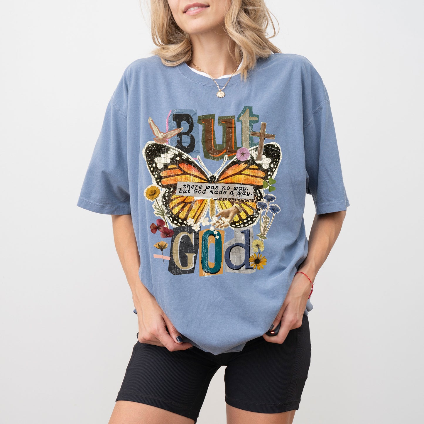 But God Butterfly Graphic T-Shirt – Faith Based Inspirational Tee