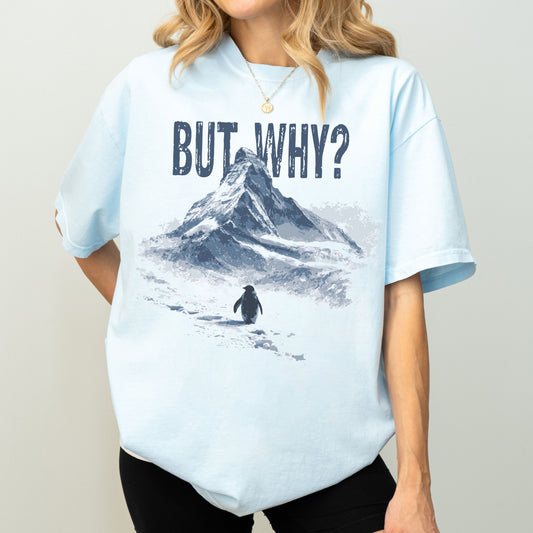 But Why? Penguin T-Shirt, Nihilist Penguin Graphic Tee