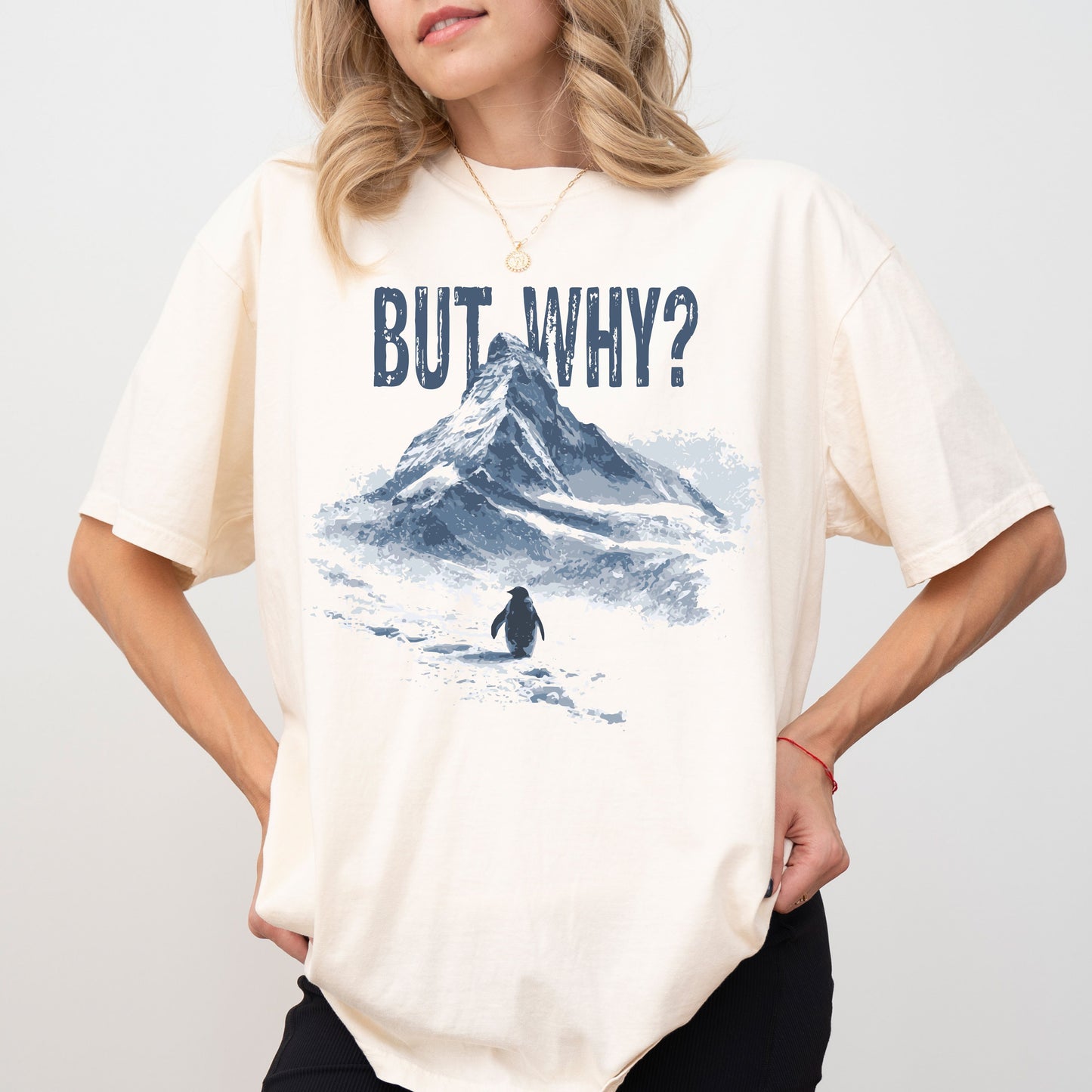 But Why? Penguin T-Shirt, Nihilist Penguin Graphic Tee
