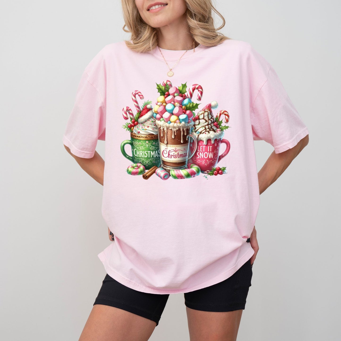 Christmas Coffee Mug Shirt — Cozy Hot Cocoa & Candy Cane Holiday Tee