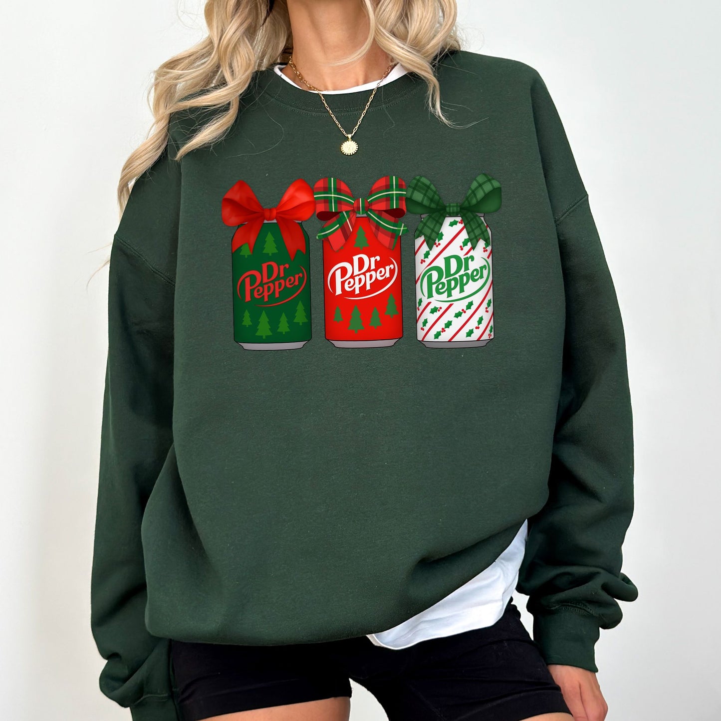 Dr Pepper Christmas Cans Sweatshirt – Festive Soda Lover Graphic Crewneck