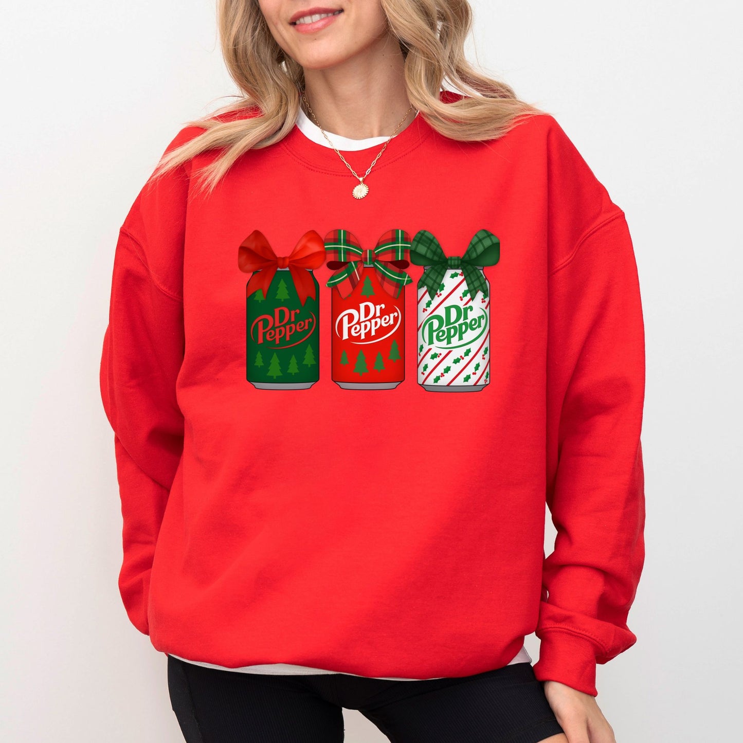 Dr Pepper Christmas Cans Sweatshirt – Festive Soda Lover Graphic Crewneck