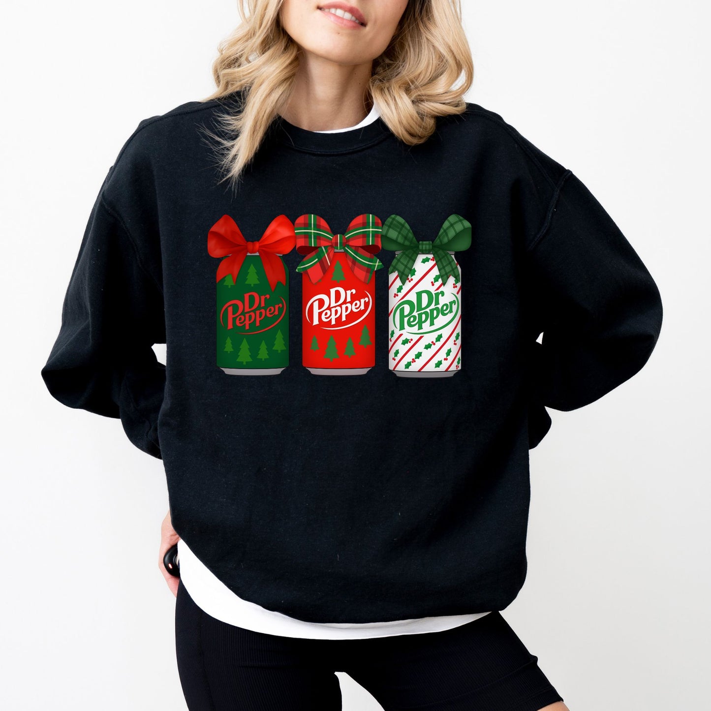 Dr Pepper Christmas Cans Sweatshirt – Festive Soda Lover Graphic Crewneck