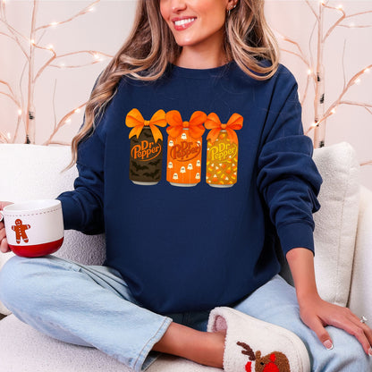 Dr Pepper Halloween Sweatshirt, Funny Spooky Soda Can Pullover, Cozy Fall Graphic Sweater