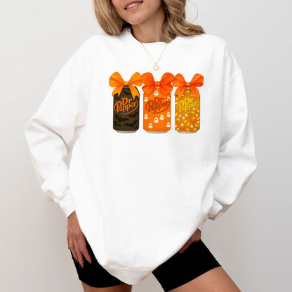 Dr Pepper Halloween Sweatshirt, Funny Spooky Soda Can Pullover, Cozy Fall Graphic Sweater