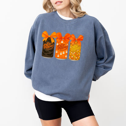 Dr Pepper Halloween Sweatshirt, Funny Spooky Soda Can Pullover, Cozy Fall Graphic Sweater