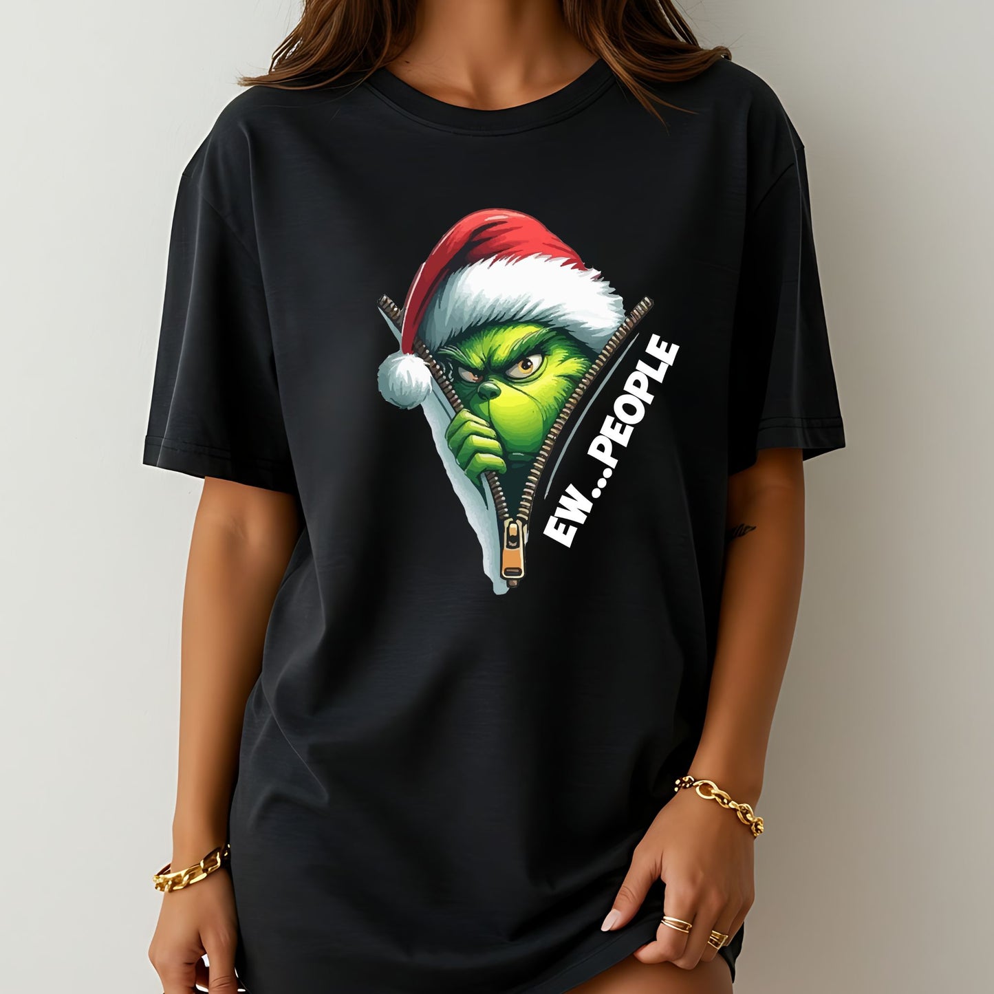 Ew People Shirt — Funny Grumpy Christmas Tee, Holiday Graphic T-Shirt