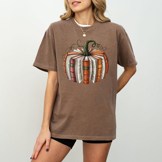Fall Pumpkin Book Lover T-Shirt
