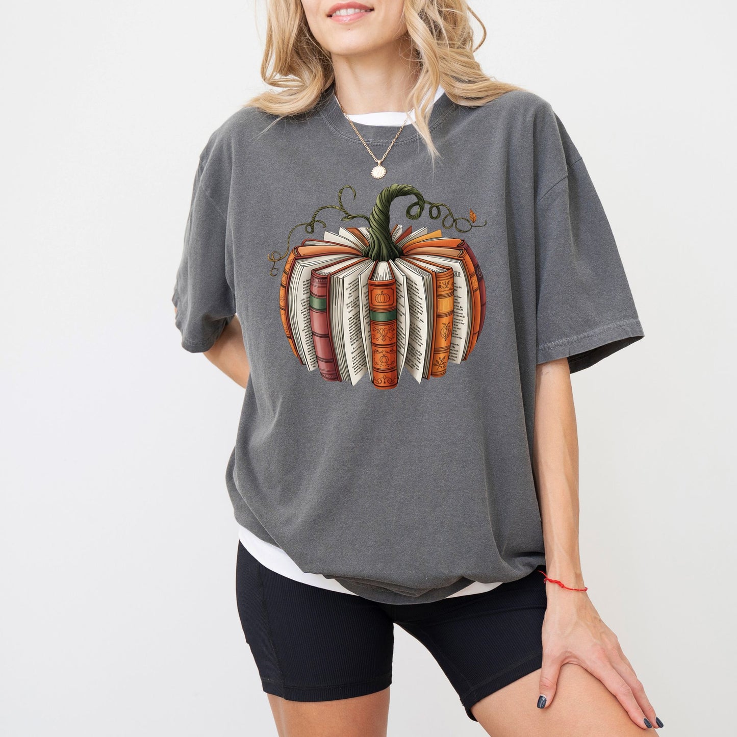 Fall Pumpkin Book Lover T-Shirt