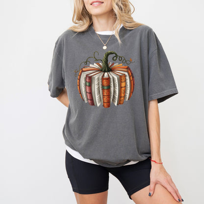 Fall Pumpkin Book Lover T-Shirt